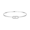 Move Uno Pavé Flex Bangle White Gold Diamond Bracelet