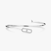 Move Uno Pavé Flex Bangle White Gold Diamond Bracelet