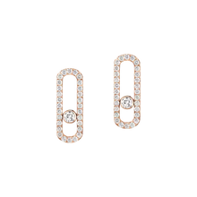  Move Uno Diamond Pavé Earrings Pink Gold Diamond Earrings