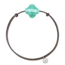  Bracelet, Amazonite, Taupe Cord