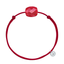  Bracelet, Red Quartz, Red Cord