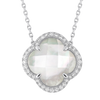 Collier, Nacre Blanche Grand Modèle, Diamants, Or Blanc