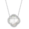 Necklace, Mother Of Pearl Large Motif, Diamonds, White Gold