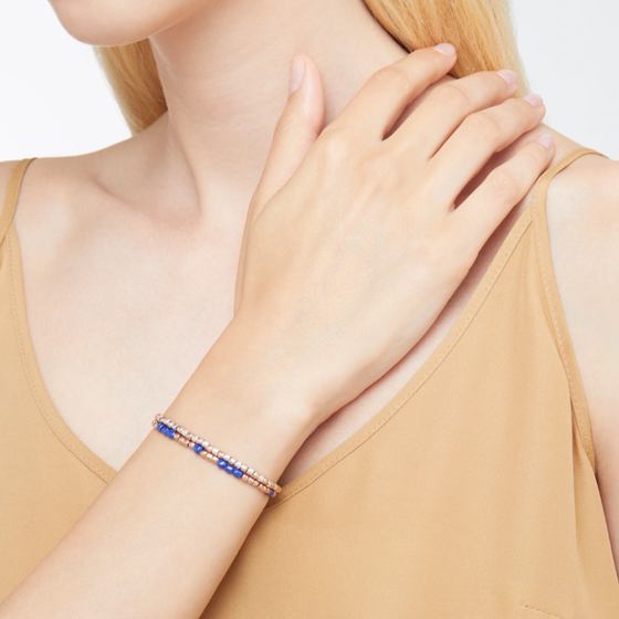 Bracelet Mini Granelli Argent & Or Rose