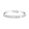 Move Noa Ciselé Semi-Pavé Bangle White Gold Diamond Bracelet
