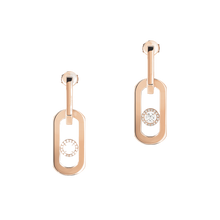  Pink Gold Diamond Earrings So Move XL Pendant Earrings