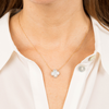 Necklace, Mother Of Pearl, Diamonds, Yellow Gold