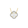 Collier Victoria Diamants Nacre Blanche + Diamants Or Jaune