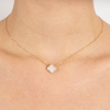 Mother Of Pearl + Diamonds Yellow Gold Victoria Diamonds Necklace