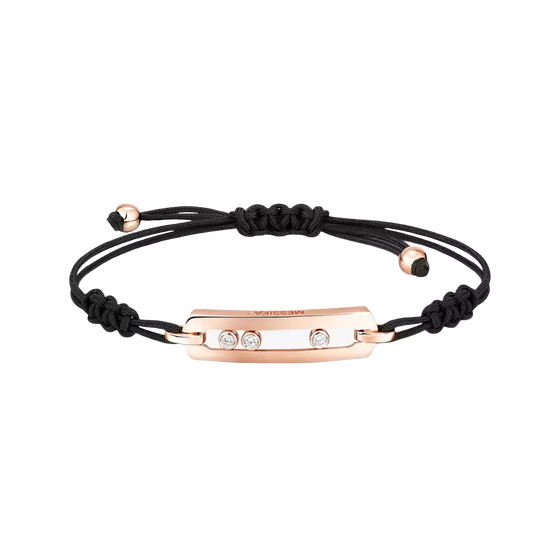 Move Cord L Pink Gold Diamond Bracelet