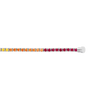 Coloured stones line bracelet in 18k white gold