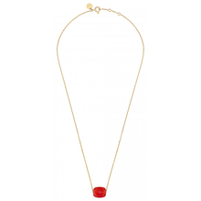  Necklace, Red Carnelian, Yellow Gold