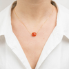 Necklace, Red Carnelian, Yellow Gold