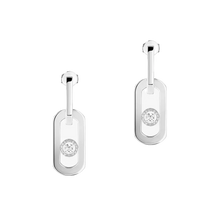  So Move XL Pendant Earrings White Gold Diamond Earrings