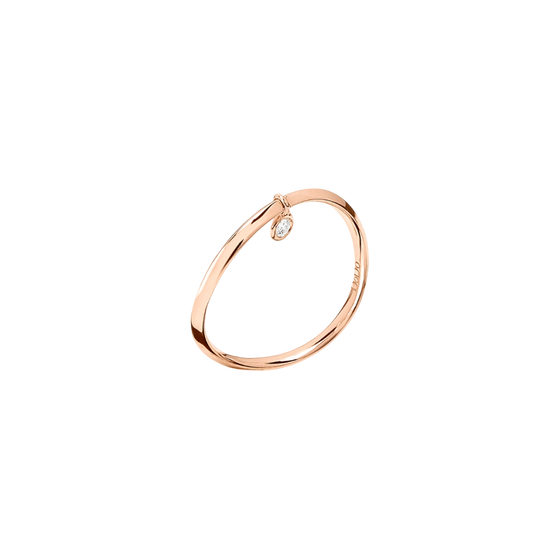 Bague Essentials Or Rose & Diamant Blanc