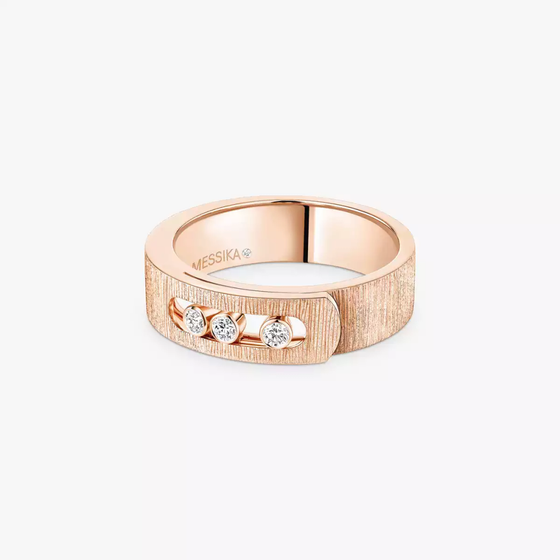 Move Noa Ciselé Pink Gold Diamond Ring
