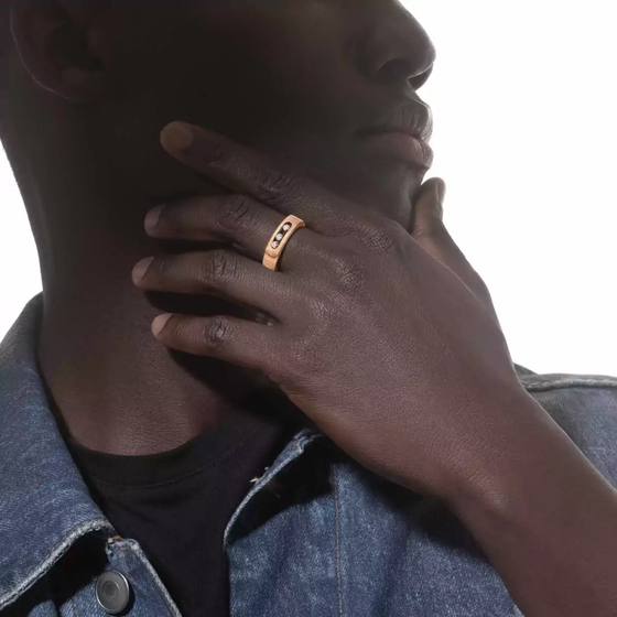 Move Noa Ciselé Pink Gold Diamond Ring