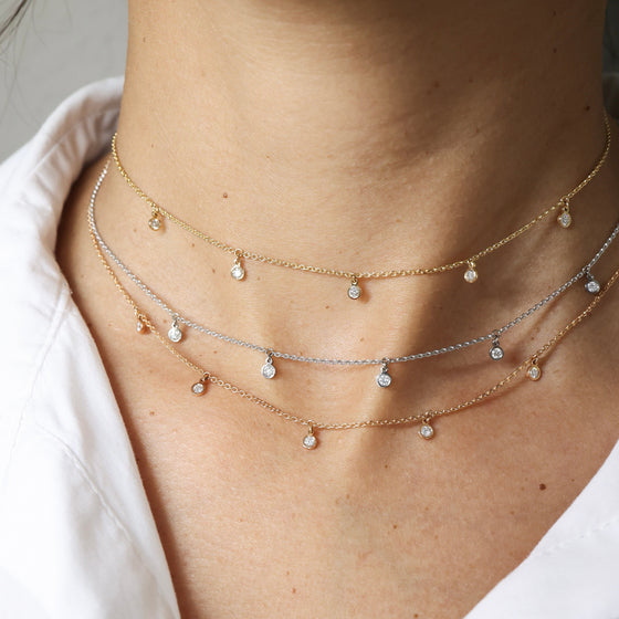 Le Lien Yellow Gold & White Diamonds Necklace