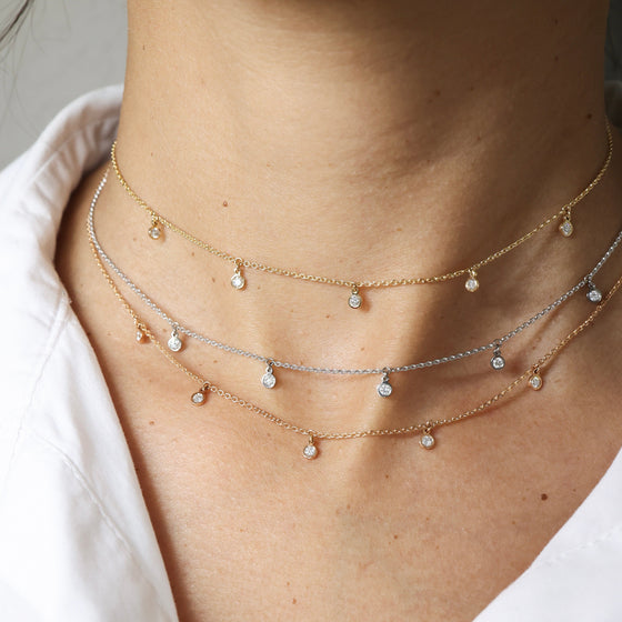 Le Lien Rose Gold & White Diamonds Necklace