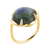 Ring, Labradorite, Diamond, Yellow Gold
