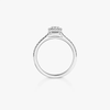 Joy emerald-cut solitaire ring, small model Joy diamond ring in white gold