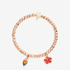 Pendentif Fleur D’hibiscus Or Rose Et Émail