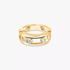 Move Classique ring, large model Yellow gold diamond ring Move