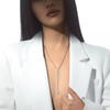Fiery tie necklace