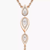 Fiery tie necklace