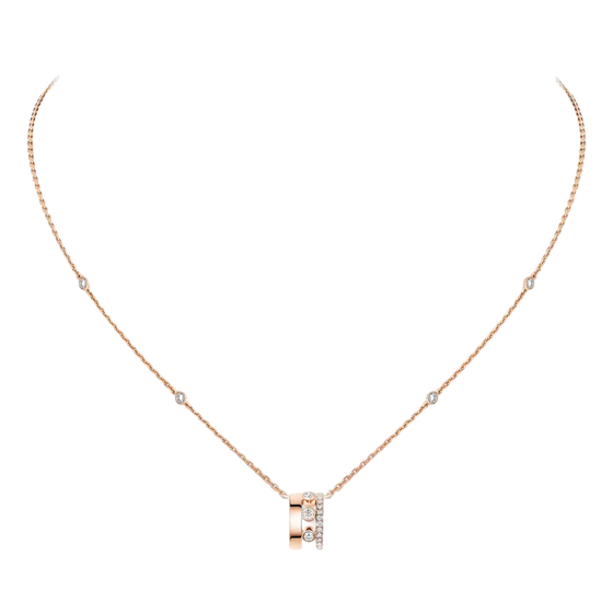 Collier pendentif sur chaîne Move Romane Collier Diamant Or Rose