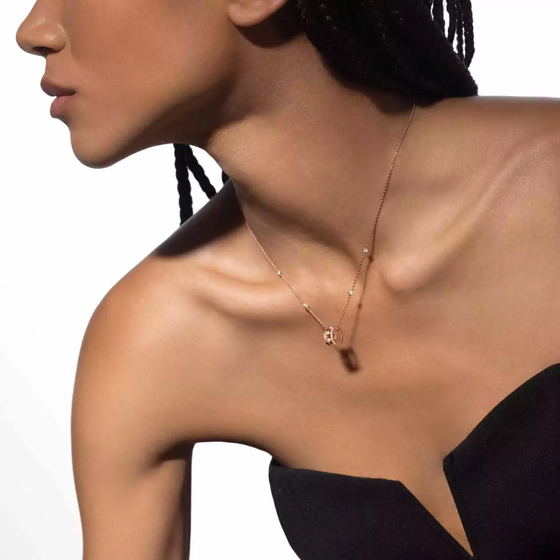 Collier pendentif sur chaîne Move Romane Collier Diamant Or Rose