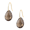Earrings, Smoky Quartz, Yellow Gold
