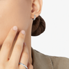 Silver Granelli Hoop Earring