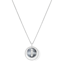  White Gold Diamond Necklace Grey mother-of-pearl Lucky Move MM