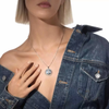 Lucky Move grey mother-of-pearl necklace, medium model