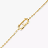Move Uno bracelet, mini model - child's size Move Uno bracelet in 18-karat yellow gold, motif set with a moving brilliant-cut diamond in the center. The chain length has been designed to adapt to smaller wrist sizes.