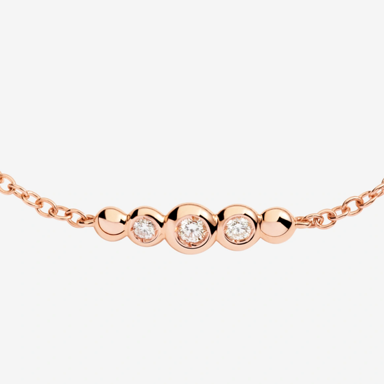Rose Gold & Diamond Bollicine Bracelet
