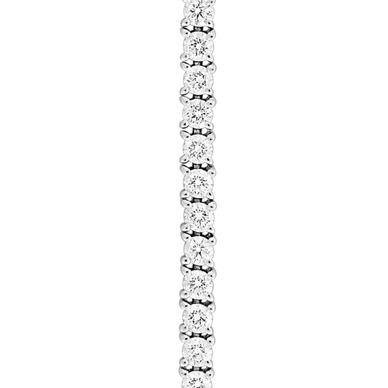 Bracelet ligne diamants et or blanc 750/1000e