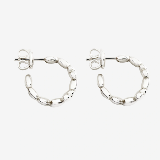 Boucles D’oreille Créoles Cœur Argent