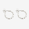 Silver Heart Hoop Earrings