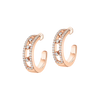 Move Pavé Hoop Pink Gold Diamond Earrings