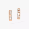 Move Pavé Hoop Pink Gold Diamond Earrings