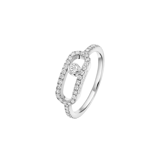 Move Uno Pavé LM White Gold Diamond Ring