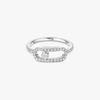 Move Uno Pavé LM White Gold Diamond Ring