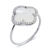 Ring, Mother Of Pearl, Diamonds, White Gold