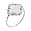 Ring, Mother Of Pearl, Diamonds, White Gold