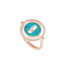  Turquoise Lucky Move SM Pink Gold Diamond Ring