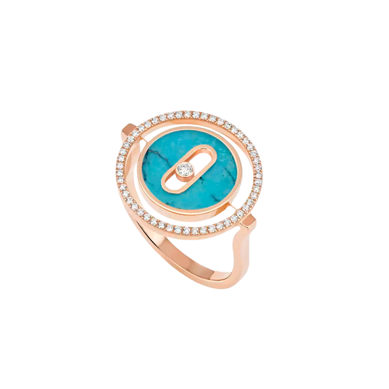 Bague turquoise Lucky Move PM Bague Diamant Or Rose
