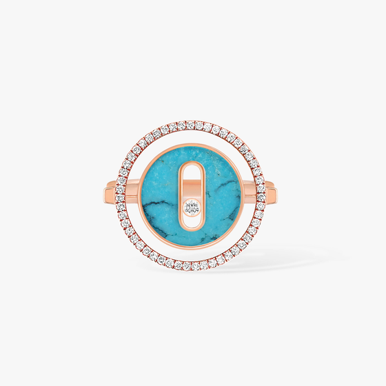 Bague Diamant Or Rose Bague Lucky Move PM Turquoise