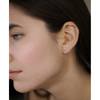 Studs, Powdery Pink Quartz, White Gold